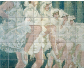 'High-Steppers' Ceramic Tile Mural