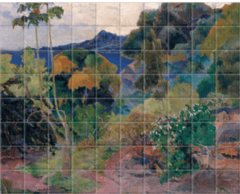 'Martinique Landscape' Ceramic Tile Mural