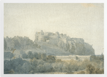 'Edinburgh Castle and the Proposed National Gallery of Scotland' Art Prints