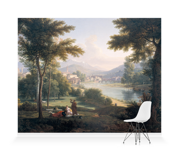 'A View of Florence from the North Bank of the Arno' Wallpaper Mural