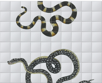 'Reptile I' Ceramic Tile Murals