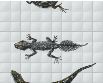 'Reptile II' Ceramic Tile Murals