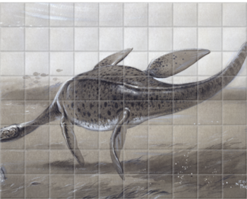 'Plesiosaur' Ceramic tile murals