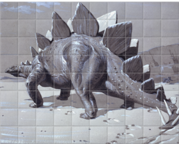 'Stegosaurus' Ceramic tile murals