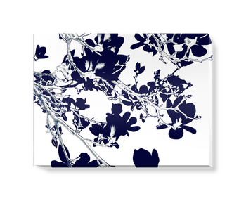 'Abstract Flowers Black/White' Canvas Wall Art