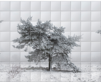 'Winter Trees' Ceramic Tile Mural
