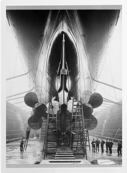 'The Stern of the Lusitania' Art Prints