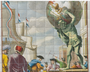 'Page from an Atlas' Ceramic Tile Mural