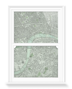 'Chart of London City' Decorative Window Film