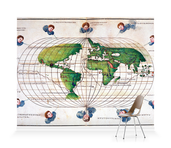'Page from Manuscript Atlas II' Wallpaper Mural