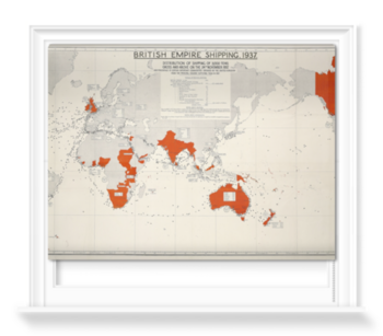 'British Empire Shipping Map' Roller Blind