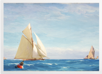 'A Large Sloop Yacht And A Barge†' Art Prints