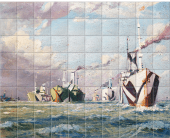 'A Convoy Of The First World War†' Ceramic Tile Mural