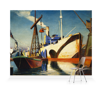 'Converting A Cunarder To A Merchant Ship†' Wallpaper Mural