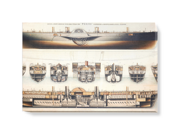 'Ship Plan Of The Paddle Steamer Persia' Canvas Wall Art