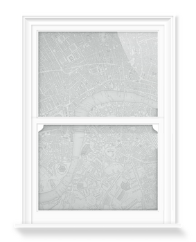 'Chart of London City Grey' Decorative window films