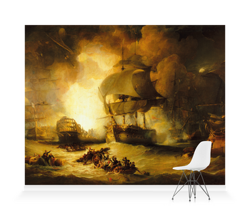'The Destruction Of 'L'orient' At The Battle Of The Nile†' Wallpaper Mural