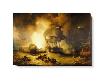 'The Destruction Of 'L'orient' At The Battle Of The Nile†' Canvas Wall Art