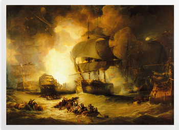 'The Destruction Of 'L'orient' At The Battle Of The Nile†' Art Prints