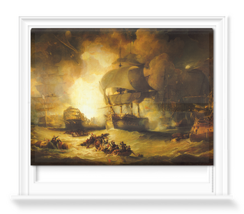 'The Destruction Of 'L'orient' At The Battle Of The Nile†' Roller Blind