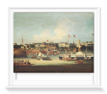 'The American paddle steamer Willamette at Canton' Roller Blind