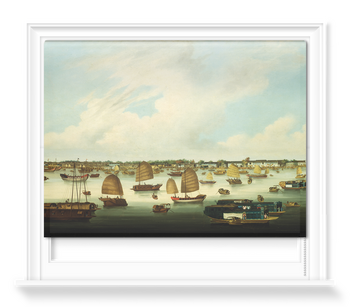 'Shipping in the Pearl River off Honam Island, Canton' Roller Blind
