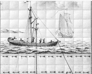 '18th century diving apparatus, I' Ceramic Tile Mural