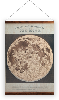 'Telescopic appearance of the moon, backlit' Wall Hanging
