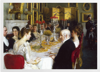 'Dinner at Haddo House, 1884' Art Prints
