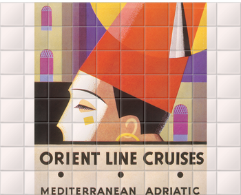 'Orient Line Cruise Brochure' Ceramic Tile Mural