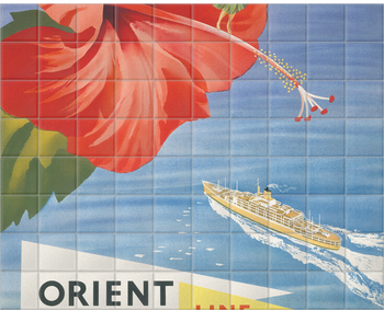 'Orient Line Trans Pacific' Ceramic Tile Mural