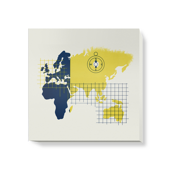 'World map designed for the Orient Line' Canvas Wall Art