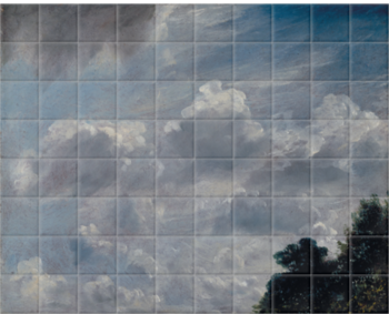 'Cloud Study, Hampstead, Tree at Right' Ceramic Tile Mural