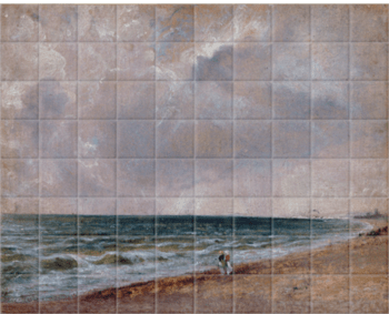 'Seascape Study: Brighton Beach looking west' Ceramic Tile Mural