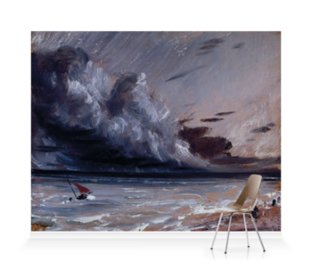 'Coast Scene with Stormy Sea' Wallpaper Mural