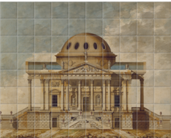 'Design for a Nobleman's Villa: Elevation' Ceramic Tile Mural