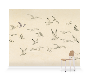 'Studies of Birds' Wallpaper Mural