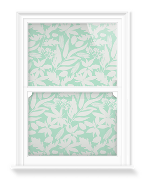 'Pale Mint Flora' Decorative Window Films