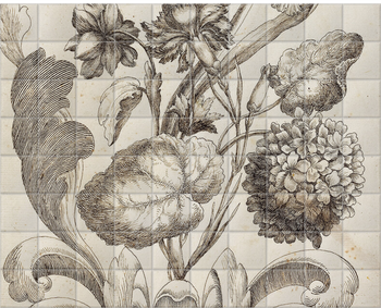 'Venetian Floral' Ceramic Tile Mural