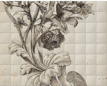 'Venetian Floral III' Ceramic Tile Mural