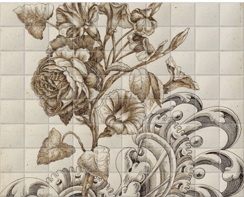 'Venetian Embroidery II' Ceramic Tile Mural