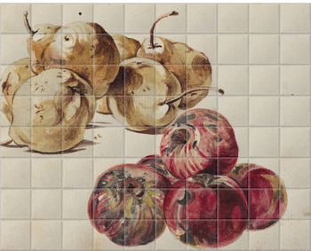 'Pears & Apples' Ceramic Tile Mural