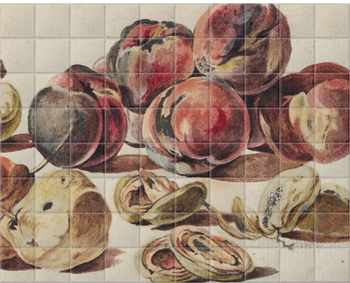 'Peaches & Pears' Ceramic Tile Mural
