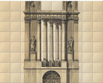 'Fountain Screen' Ceramic Tile Mural