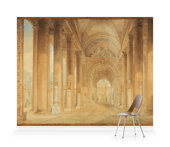 'View in the Portico' Wallpaper Mural