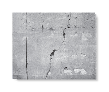'Cracked Concrete White' Canvas Wall Art