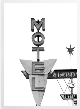 'Motel Sign, Wyoming' Art Prints