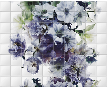 'Purple in Bloom' Ceramic Tile Mural