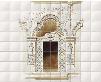 'Street Architecture, City of Mexico ' Ceramic Tile Mural
