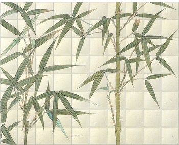 'Drawing of Bamboo' Ceramic Tile Mural